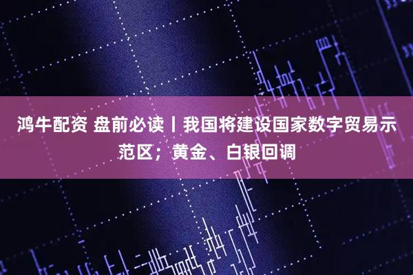 鸿牛配资 盘前必读丨我国将建设国家数字贸易示范区；黄金、白银回调